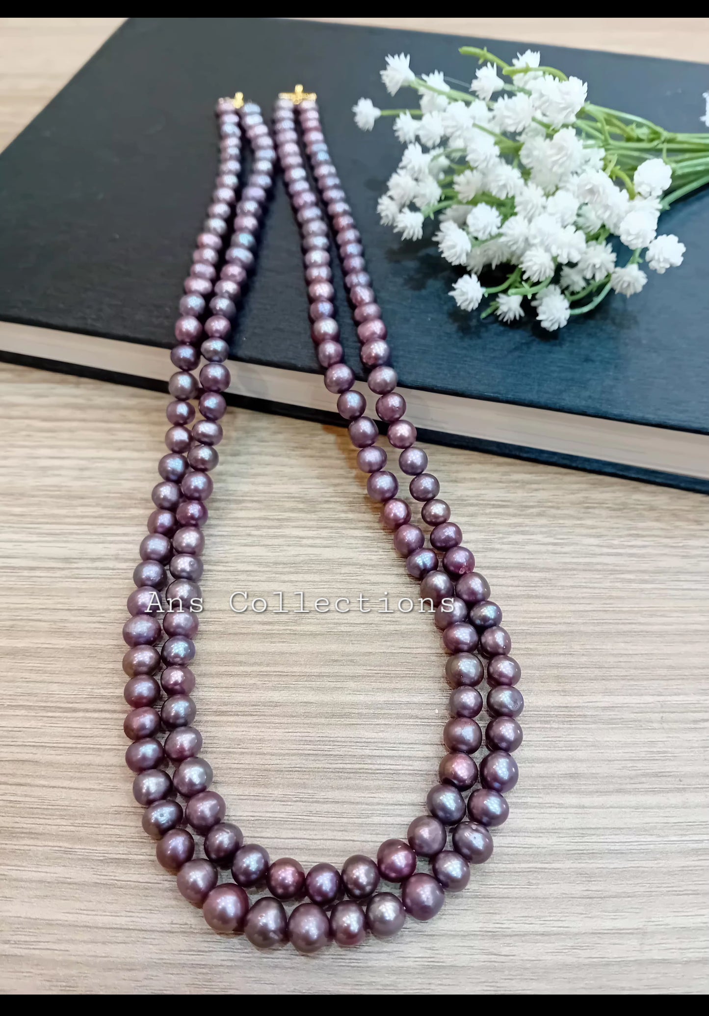 Dark pink freshwater pearl