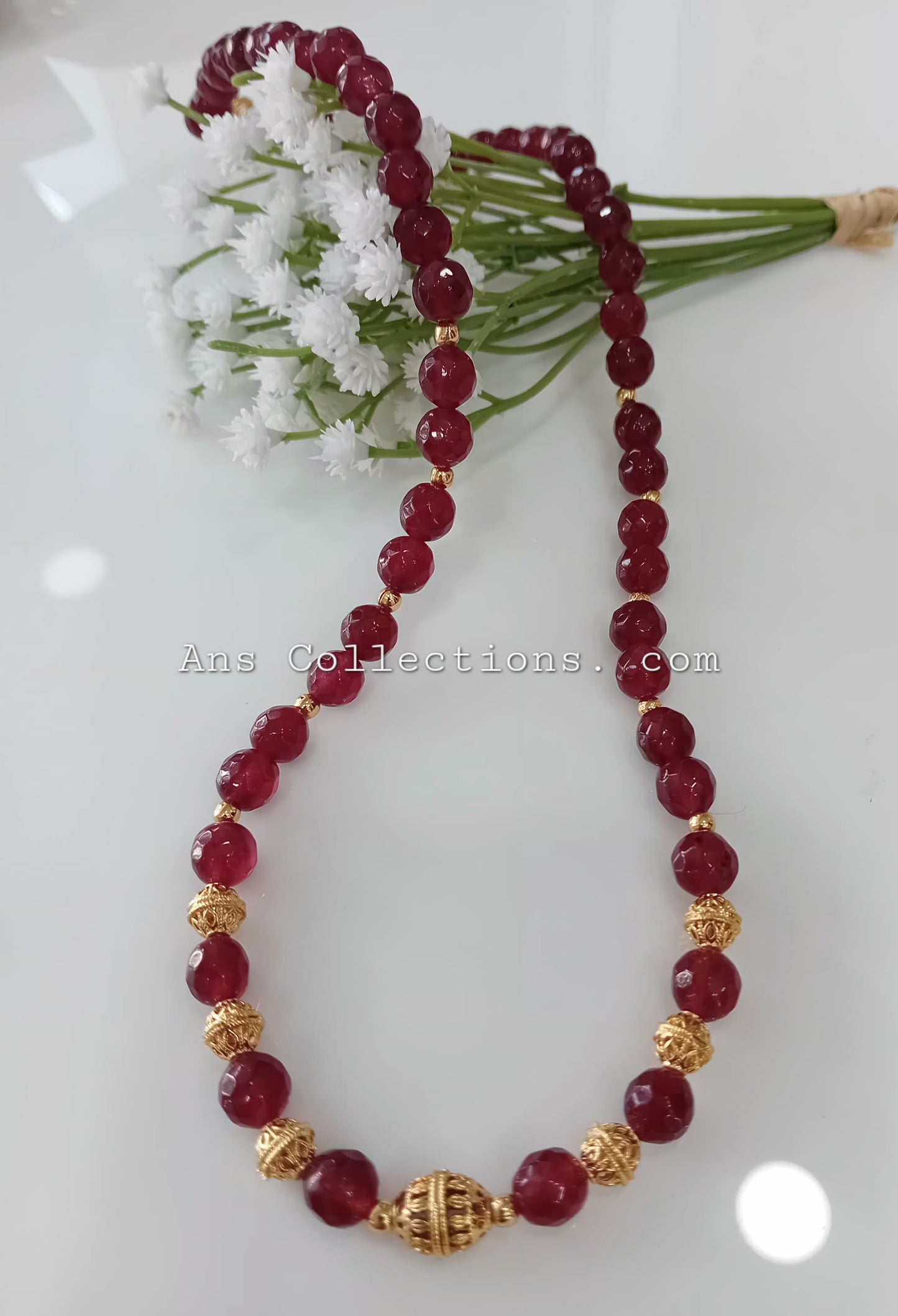 Stone beaded neckpiece