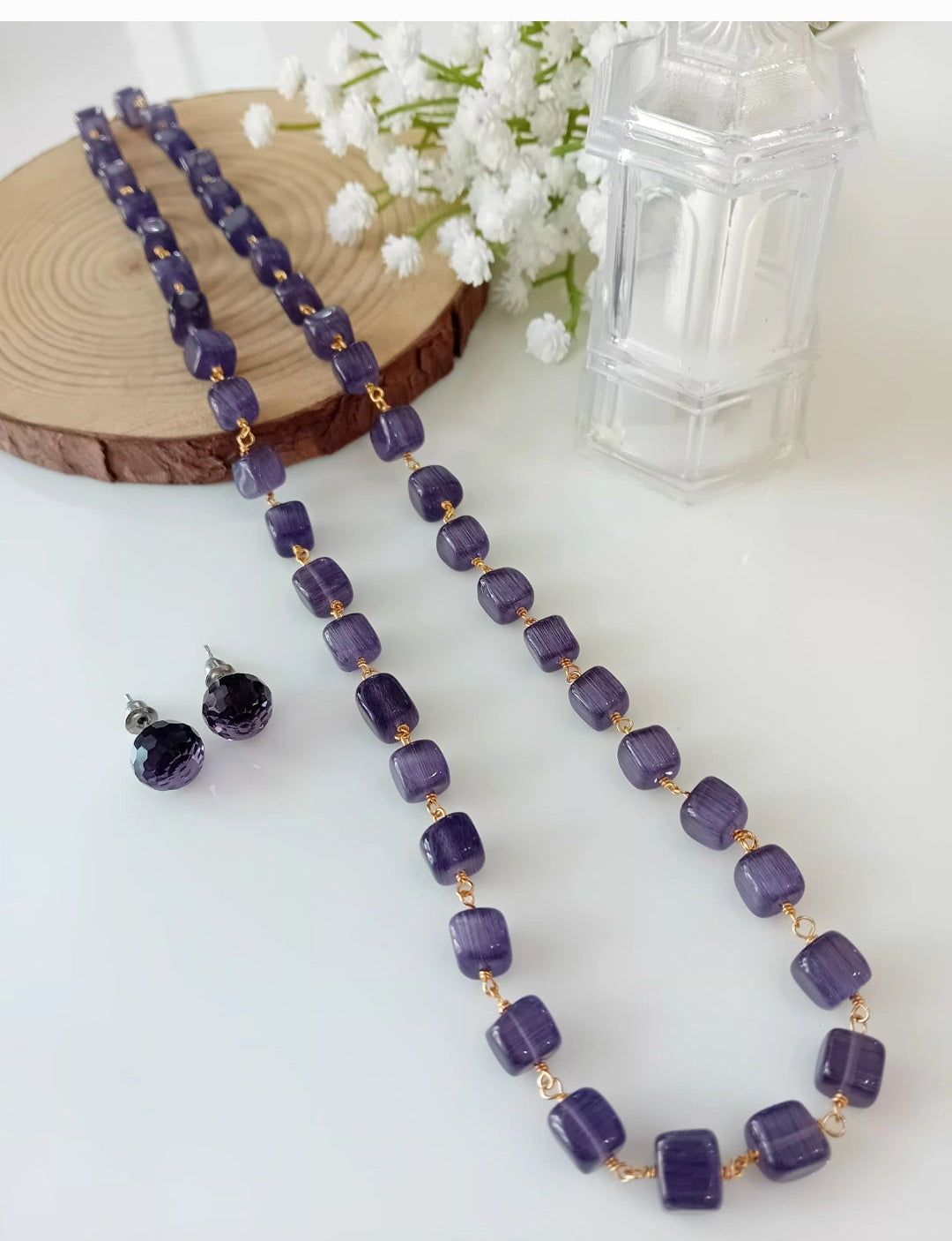Monalisa stone beaded neckpiece