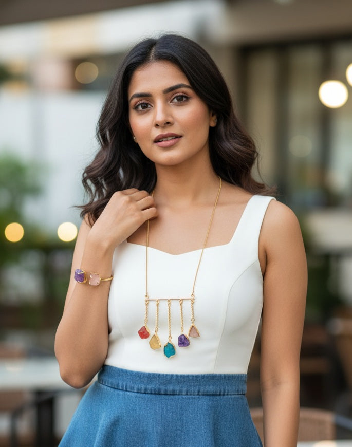 Uncut stone jewellery