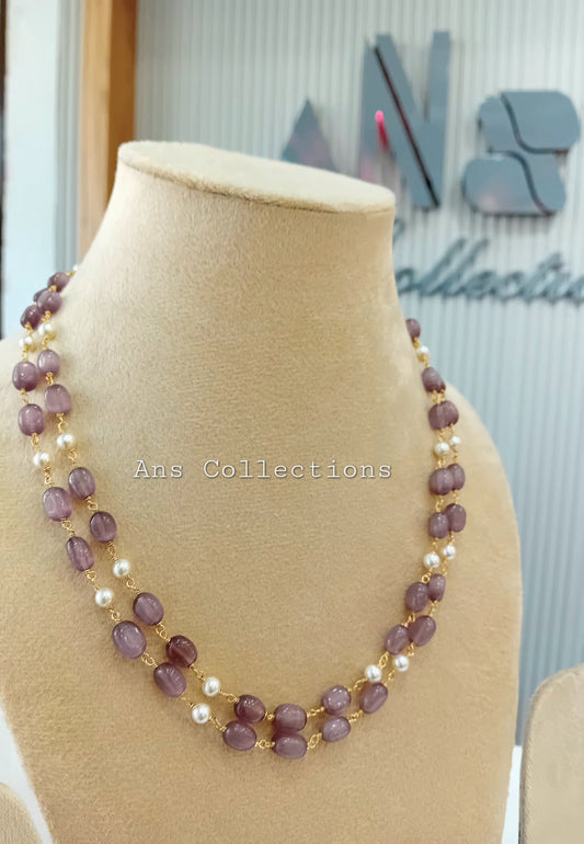 Monalisa stone beaded neckpiece