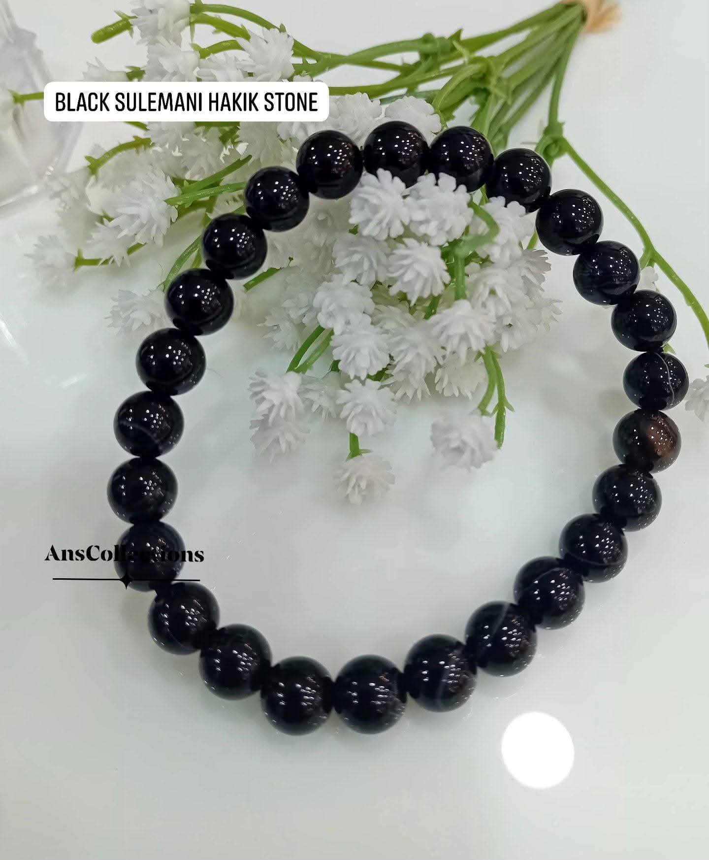 Black Sulemani stone bracelet