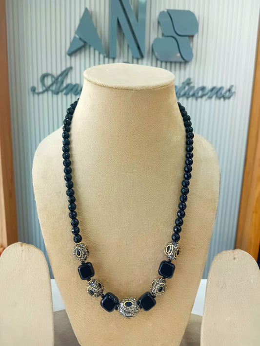 Black beaded neckpiece