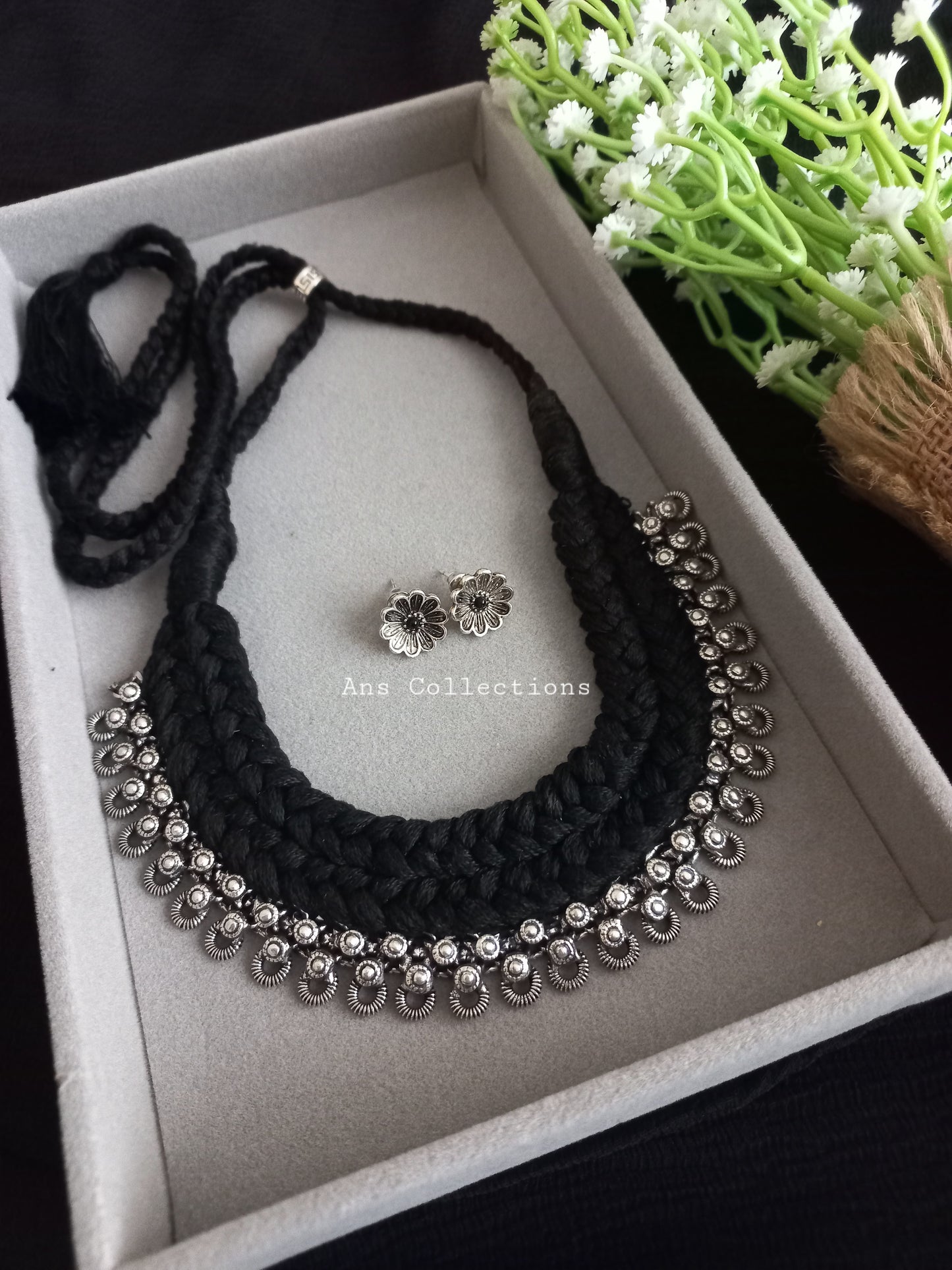 Braided thread jewellery