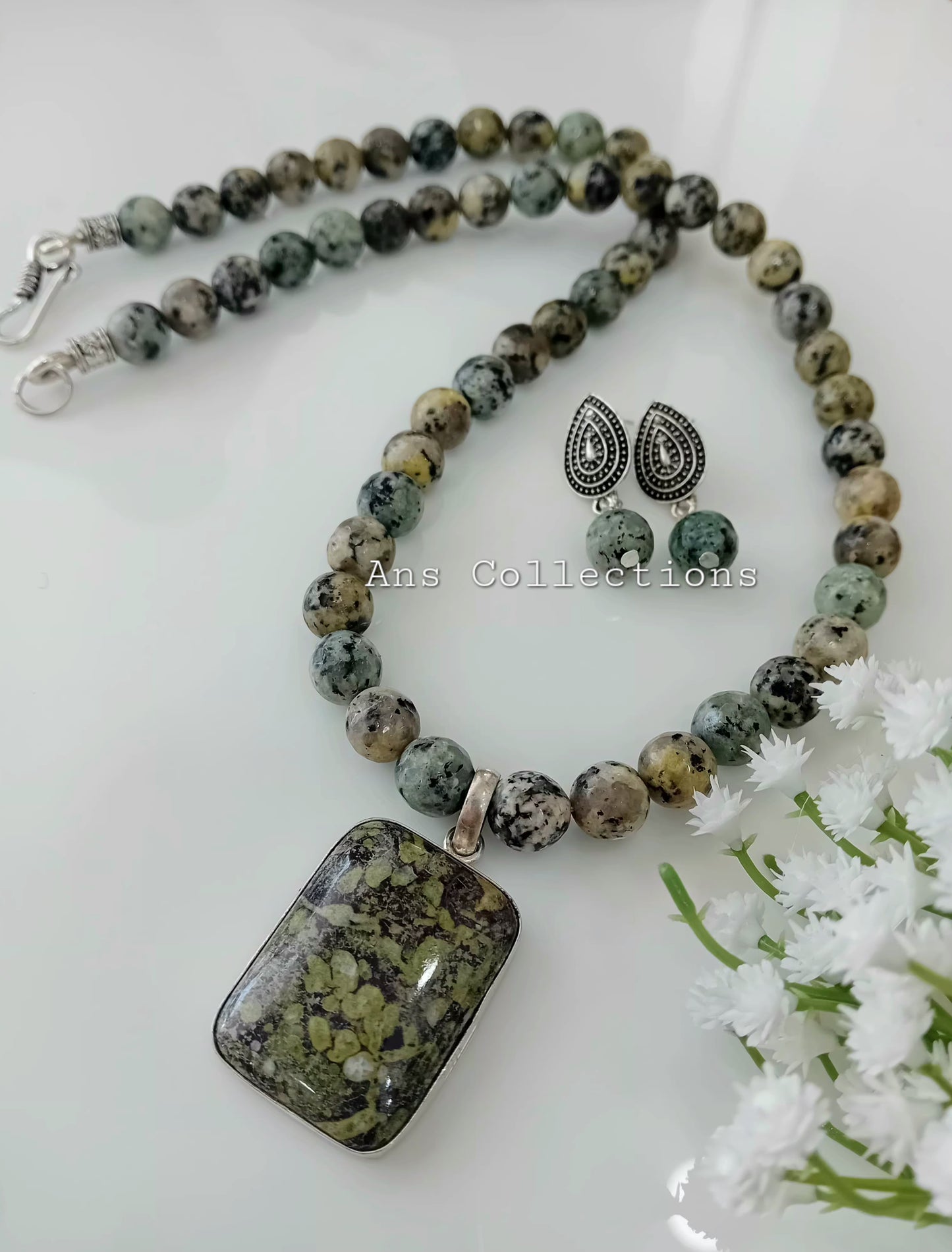 Kiwi jasper natural stone jewellery
