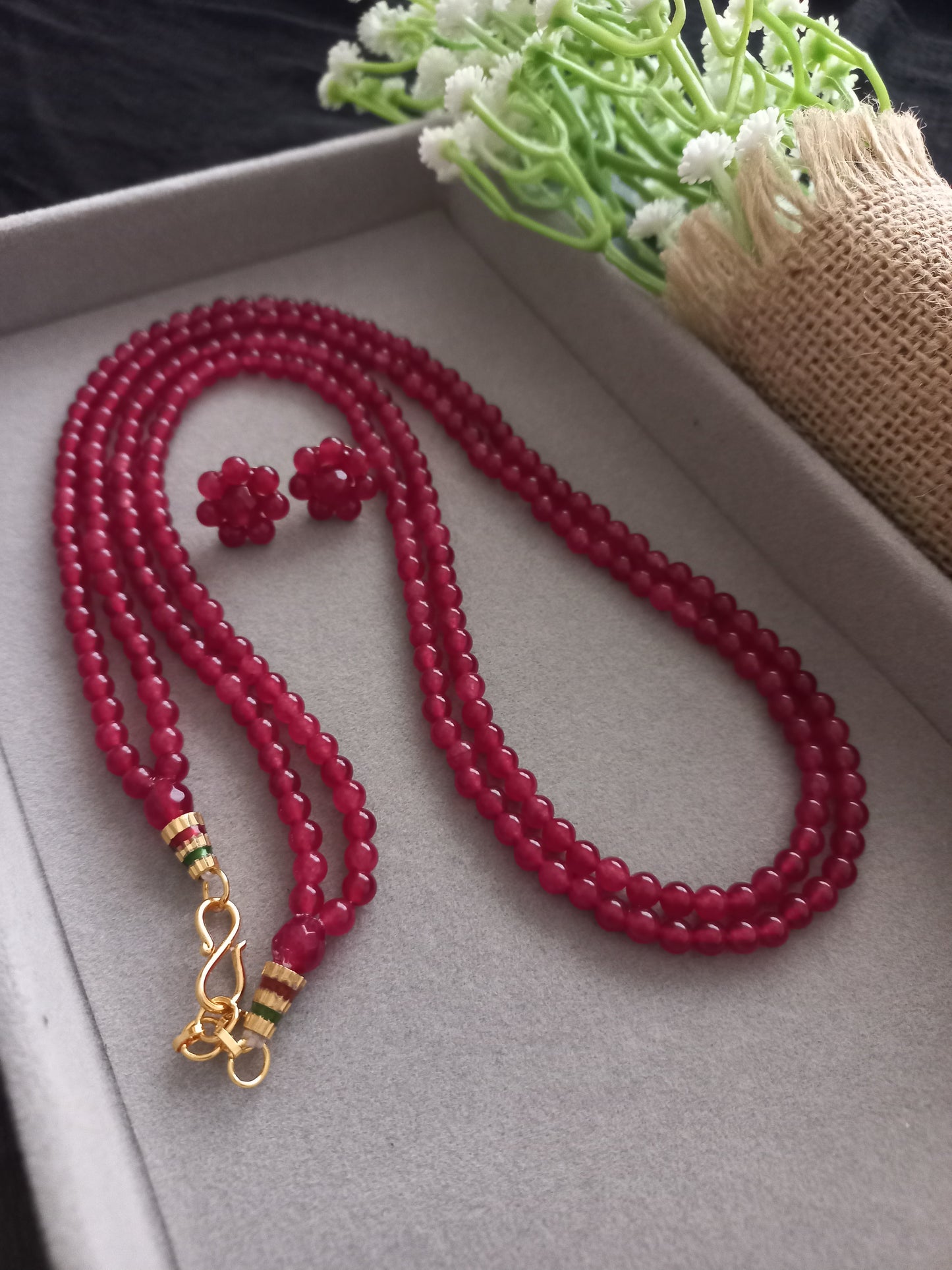 Jade beaded neckpiece