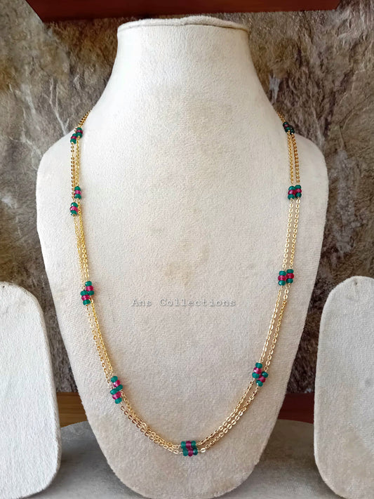 Gold plated two layer chain