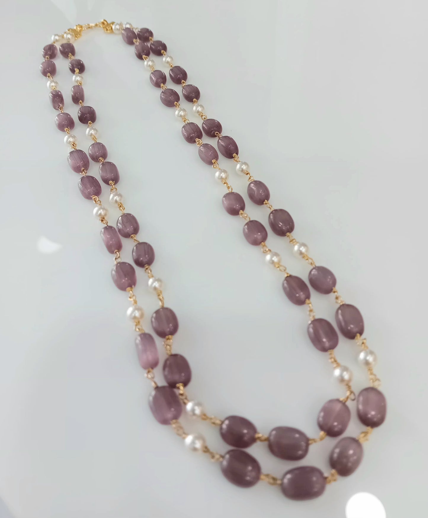 Monalisa stone beaded neckpiece