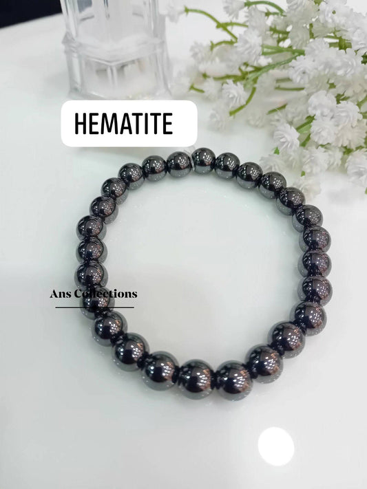 Hematite stone beaded bracelet