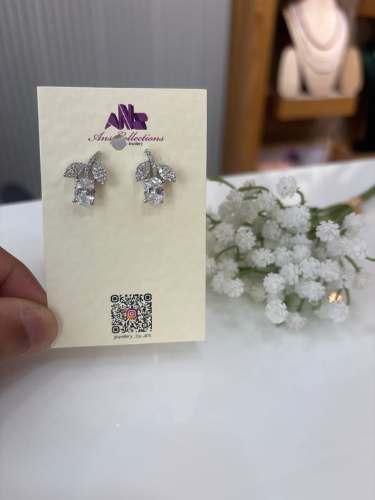 Rhodium plated stud