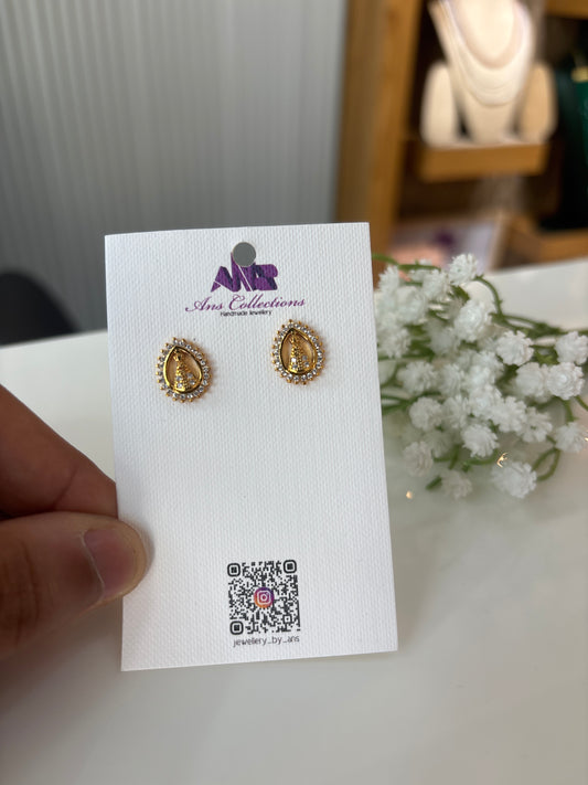 Gold plated stud Ad stone