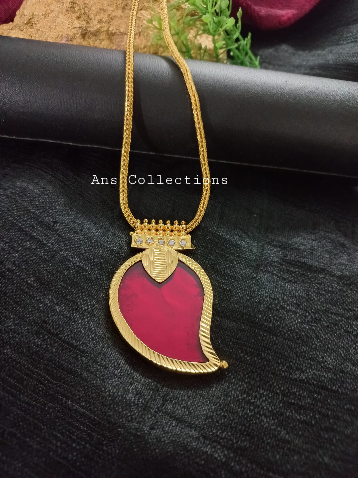 Mango design palakka gold plated