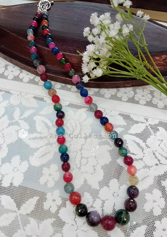Onyx stone beaded neckpiece