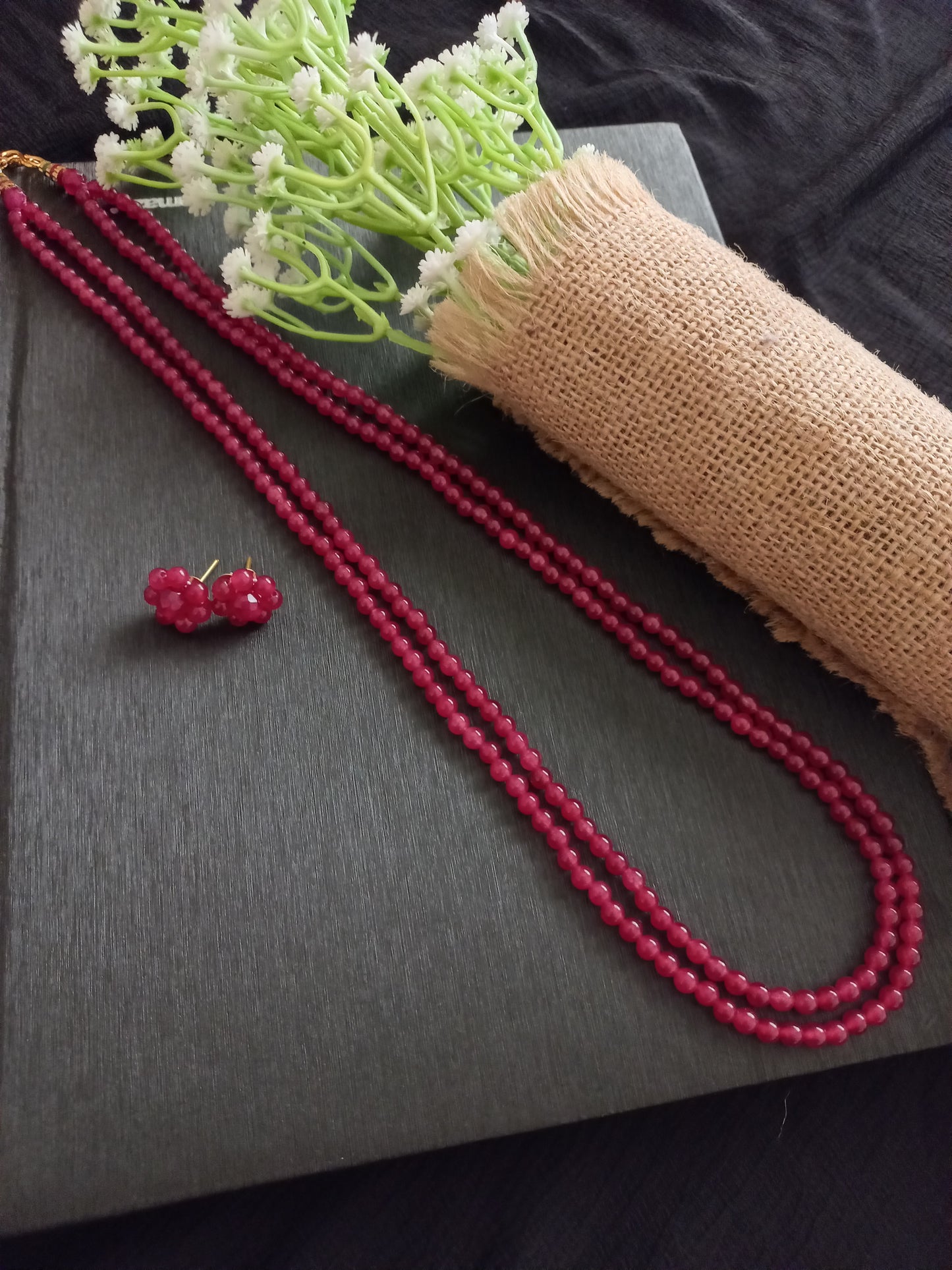 Jade beaded neckpiece