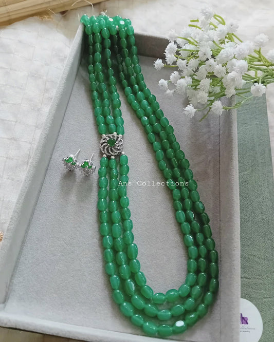 Quartz beaded neckpiece