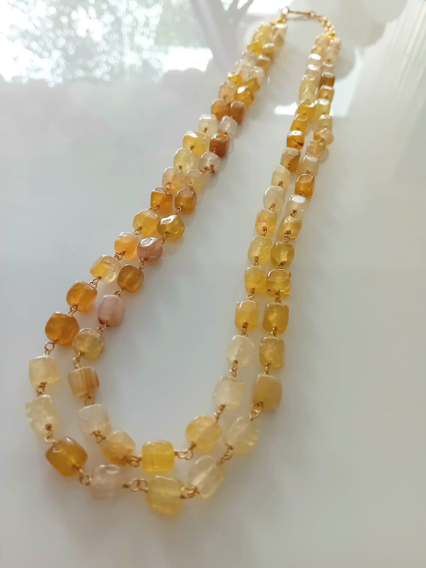 Agate stone neckpiece