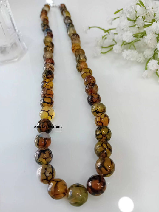 Onyx stone beaded neckpiece