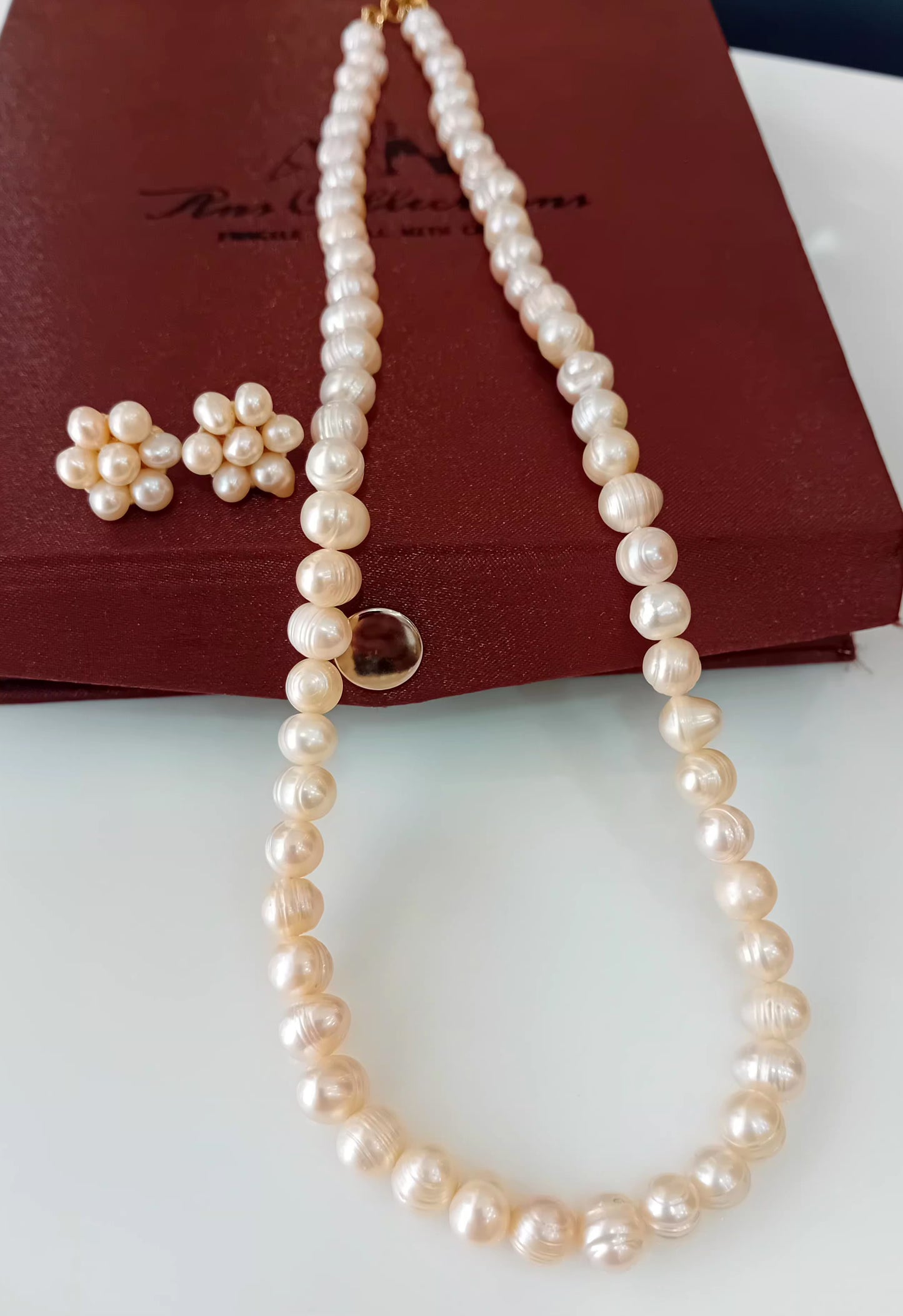 Fresh water pearl peach colour