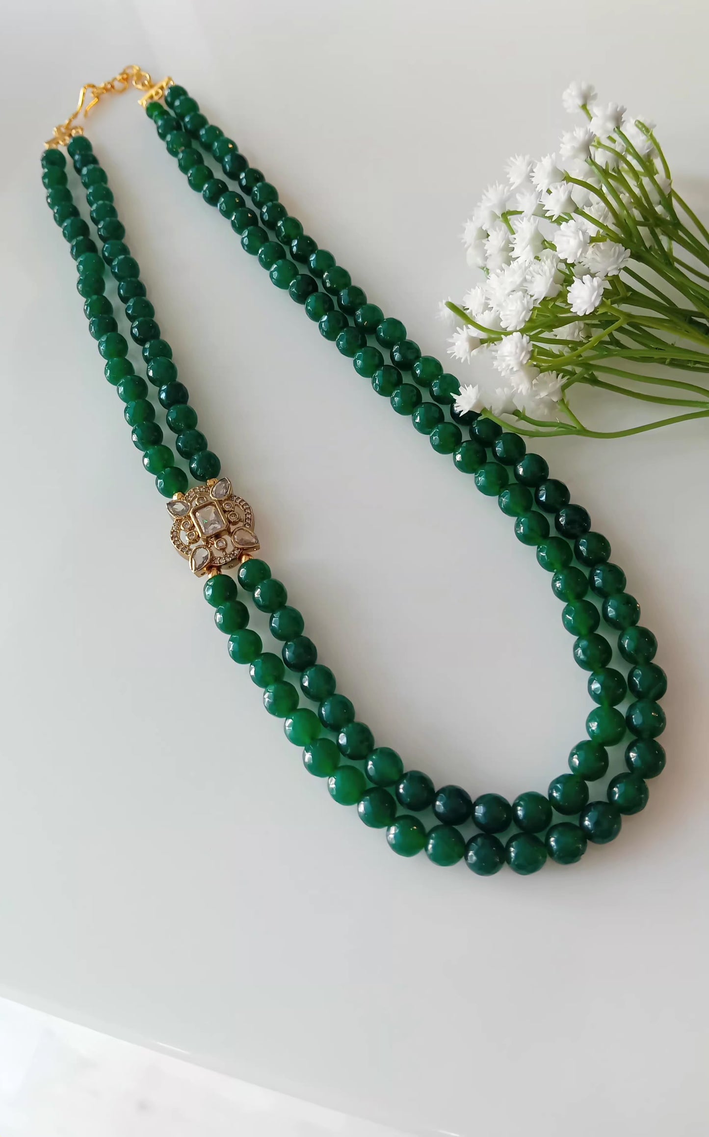 Green Agate stone neckpiece