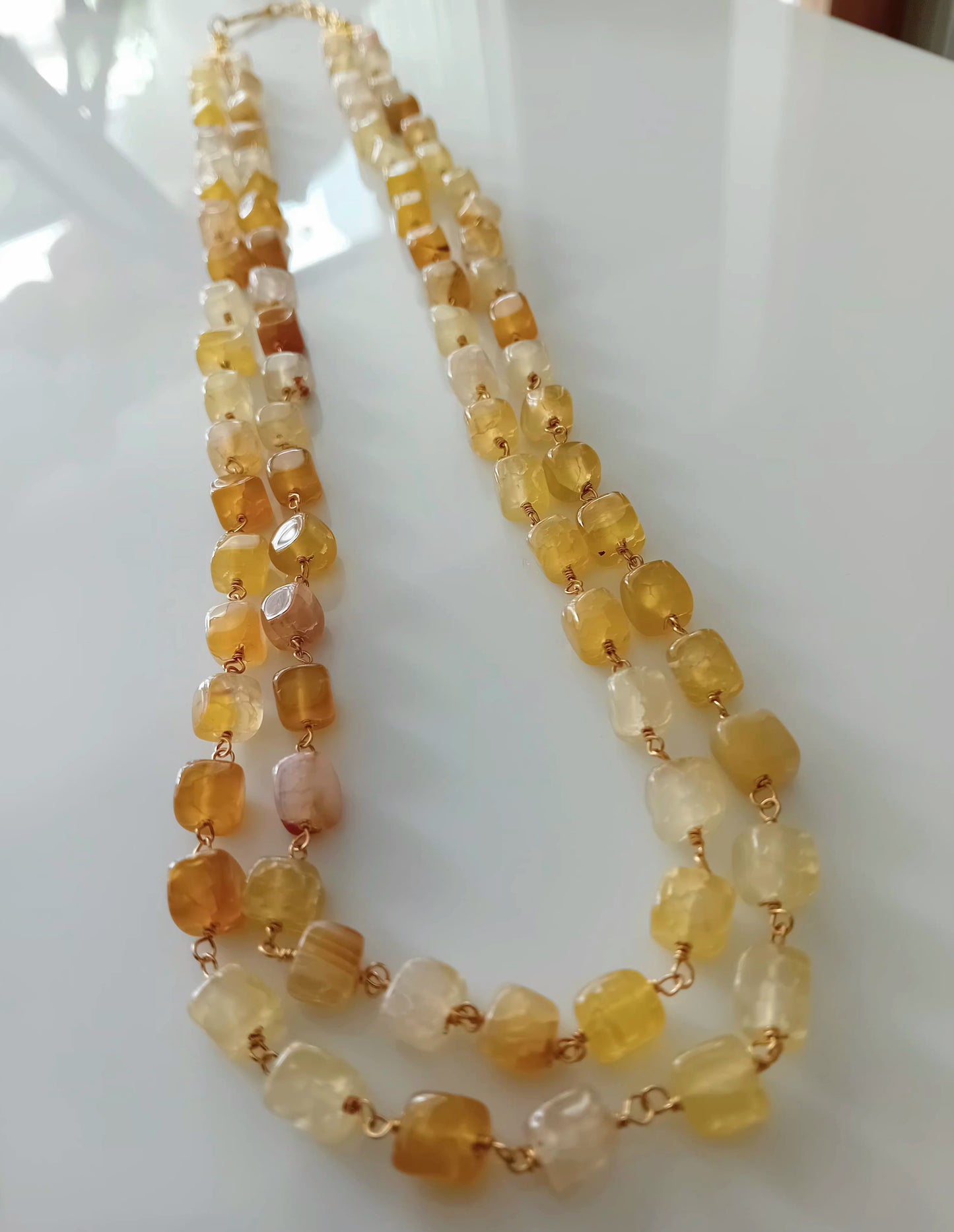 Agate stone neckpiece