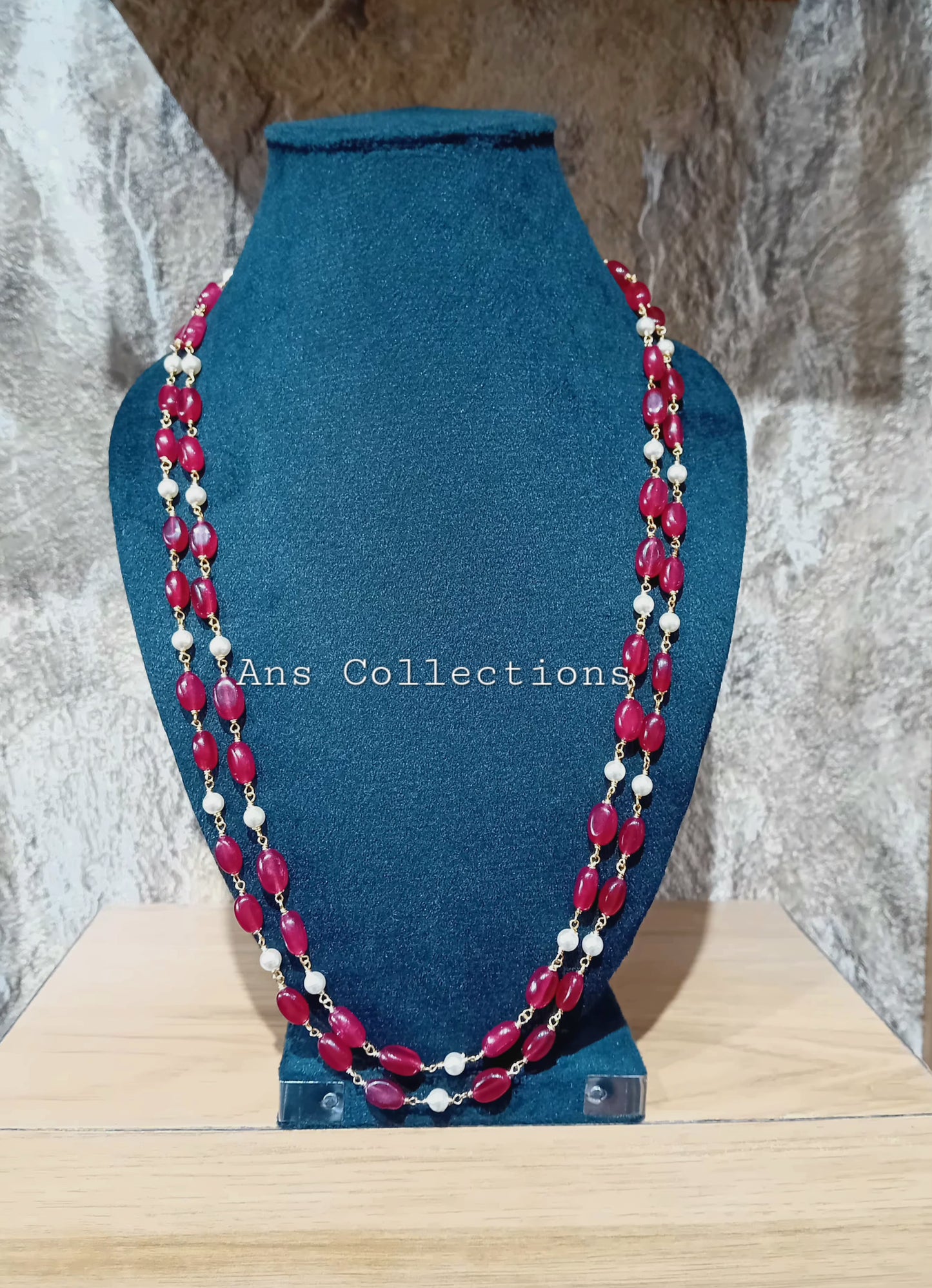 Quartz beaded neckpiece