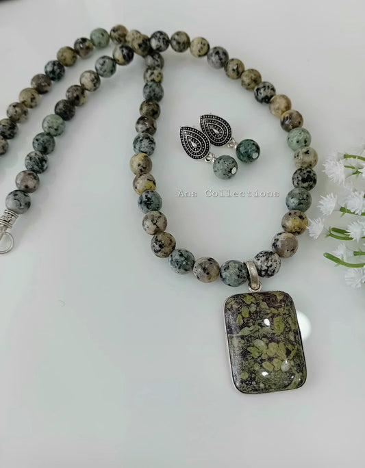 Kiwi jasper natural stone jewellery