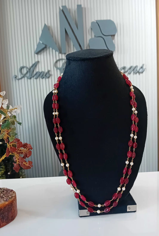 Quartz beaded neckpiece
