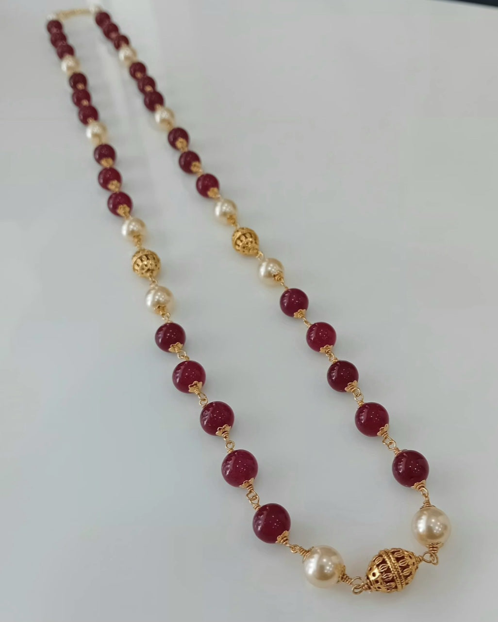 Stone beaded neckpiece