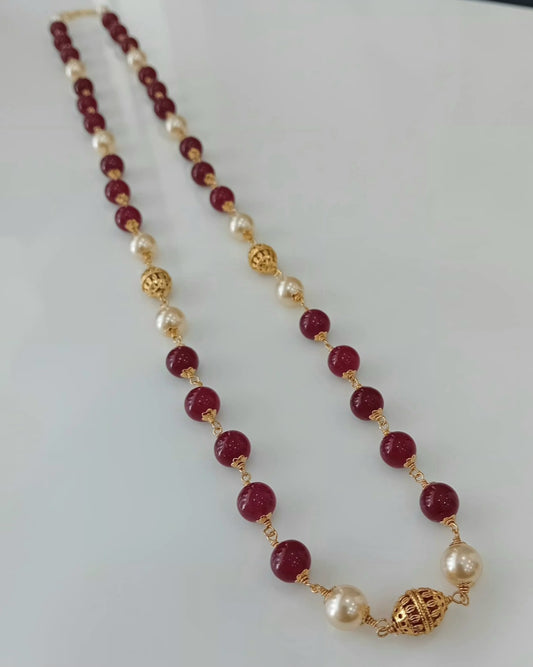 Stone beaded neckpiece
