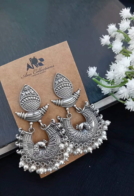 Silver look alike earring