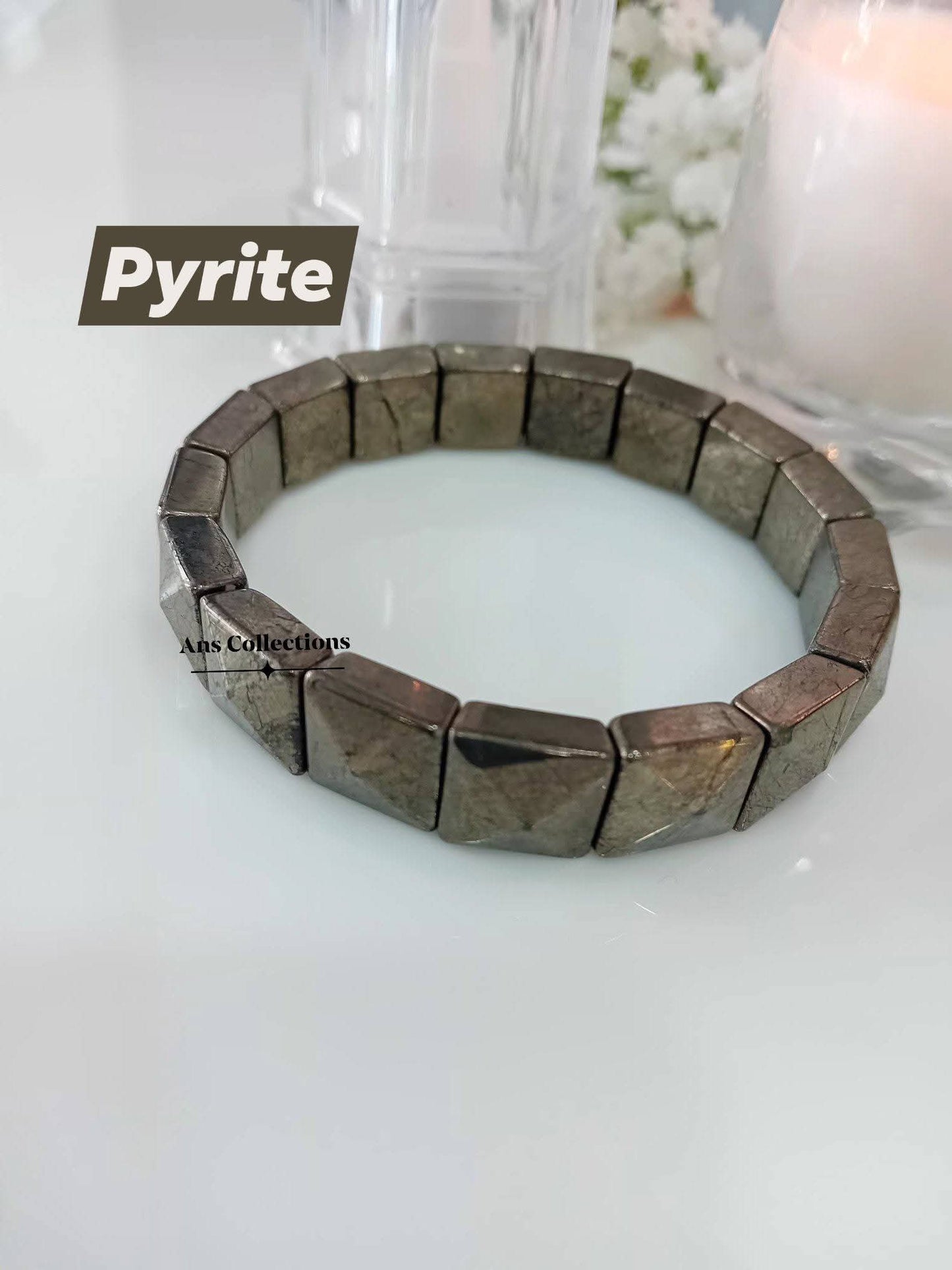 Pyrite stone bracelet