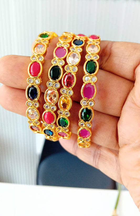 Navaratna combination bangles.