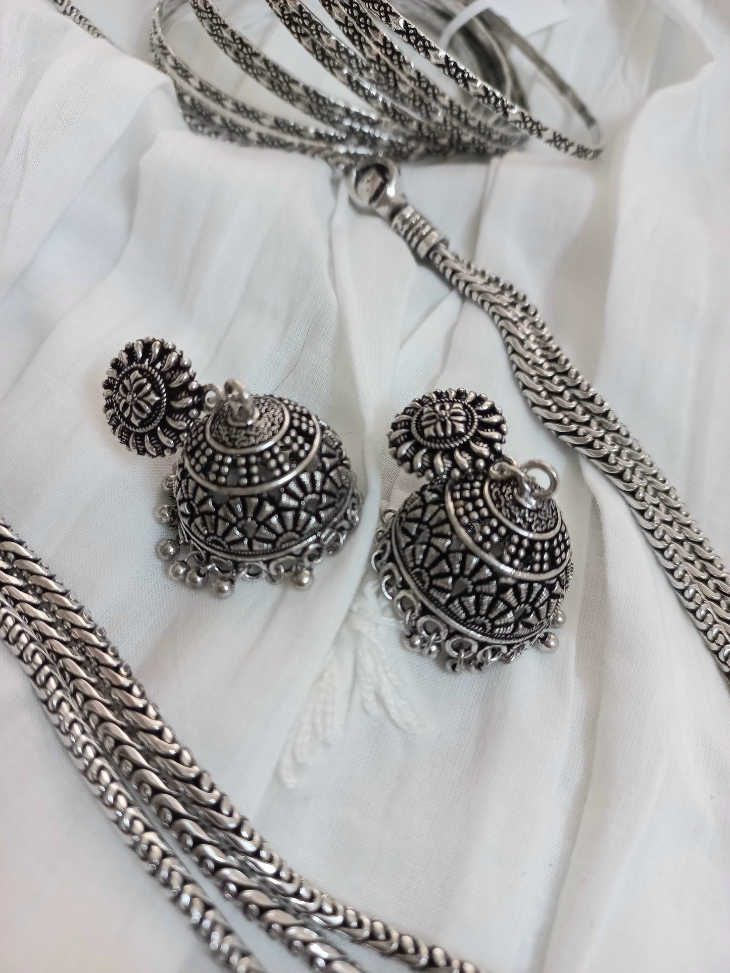 Oxidised jewellery set