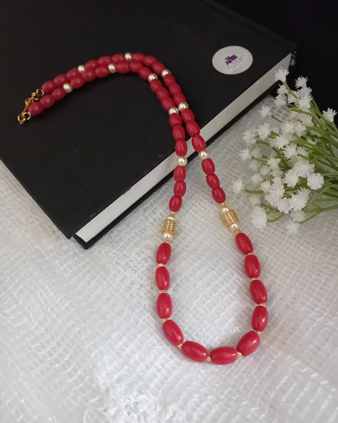coral necklace -CN22