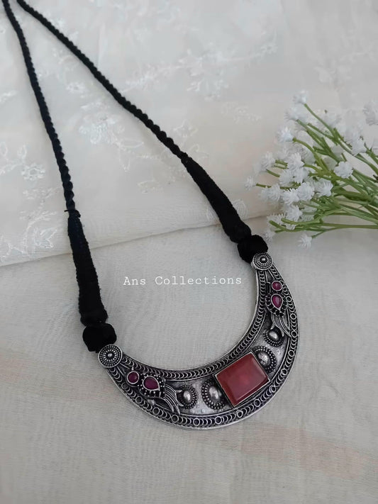 Oxidised pendant with thread -TJ45