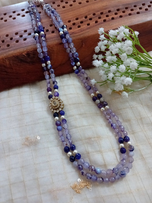 Purple shade beaded neckpiece