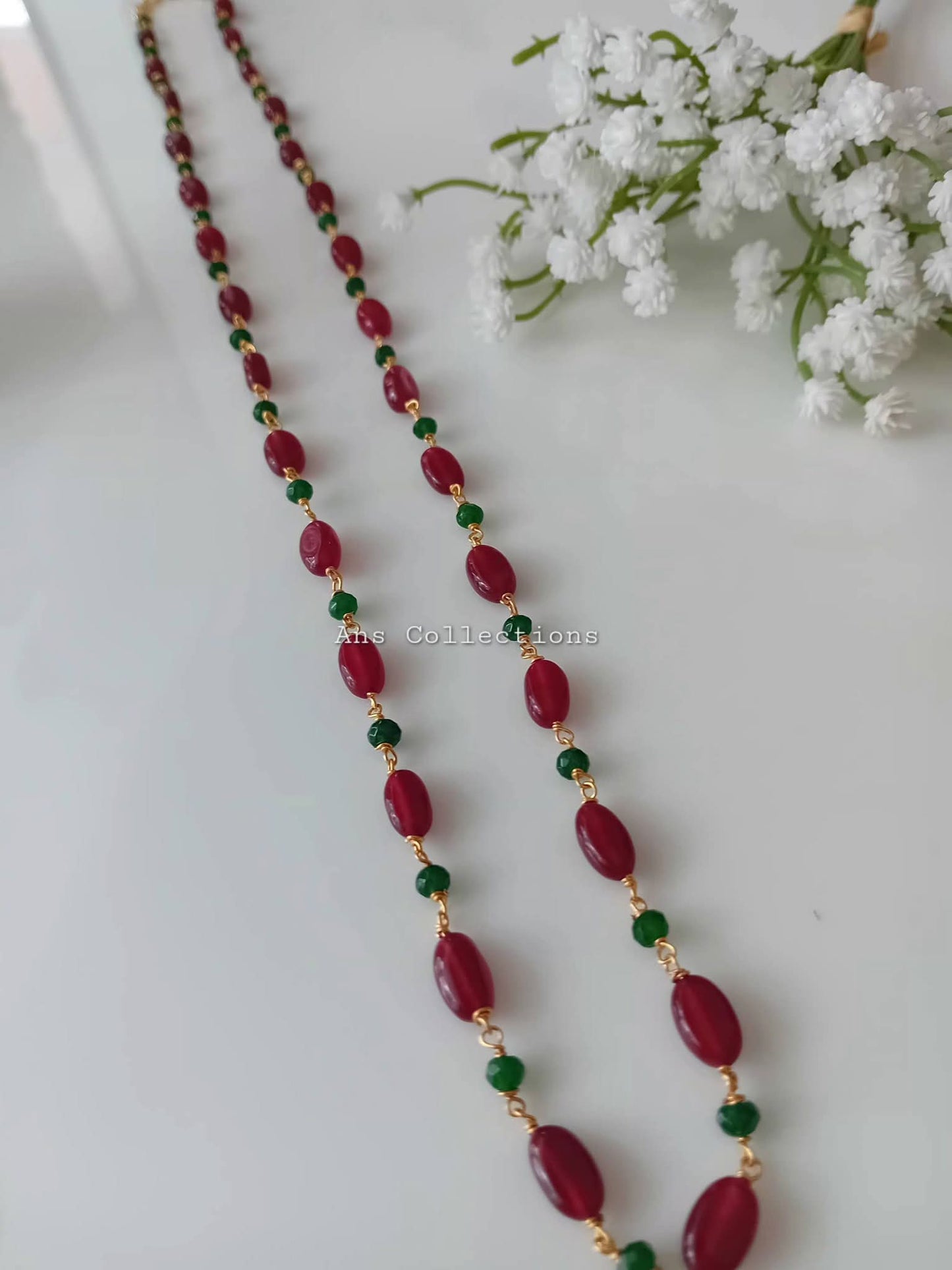 Wire looped jewellery natural stone