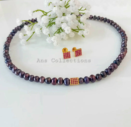 Purple shade freshwater pearl