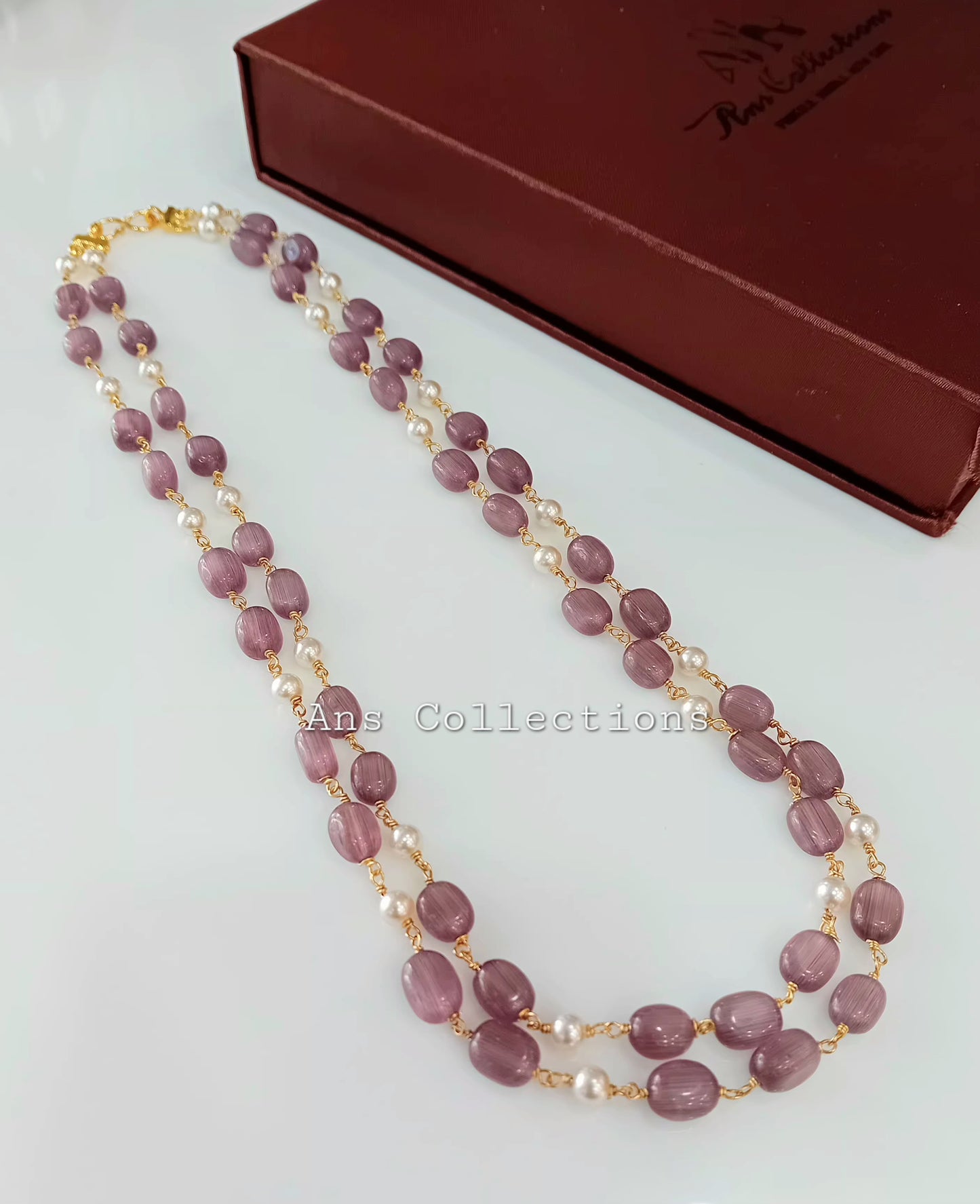 Monalisa stone beaded neckpiece