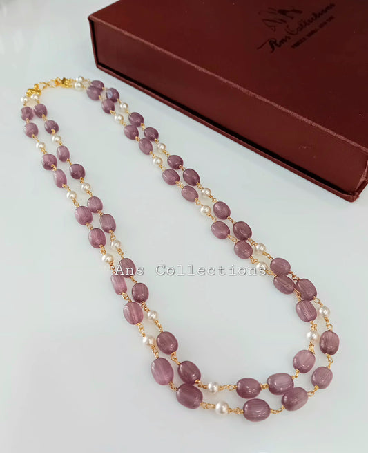Monalisa stone beaded neckpiece