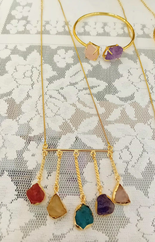 Uncut stone jewellery