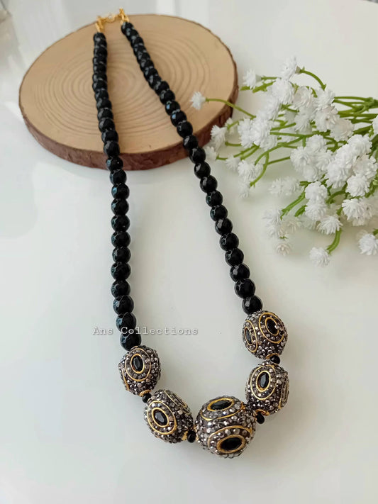 Black beaded neckpiece