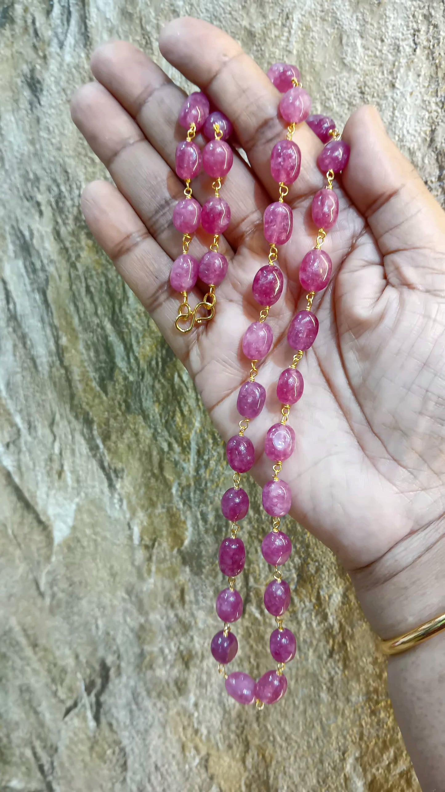 Quartz beaded neckpiece