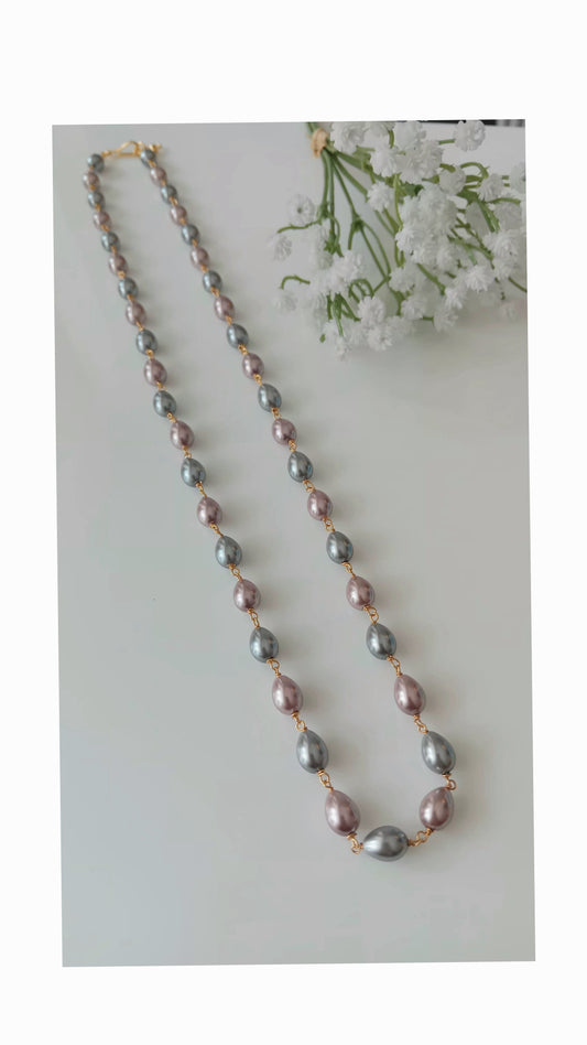 Japanese shell pearl drop neckpiece