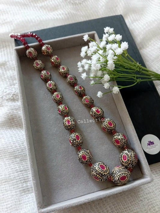Hand-made big size beaded Neckpiece- ANS08