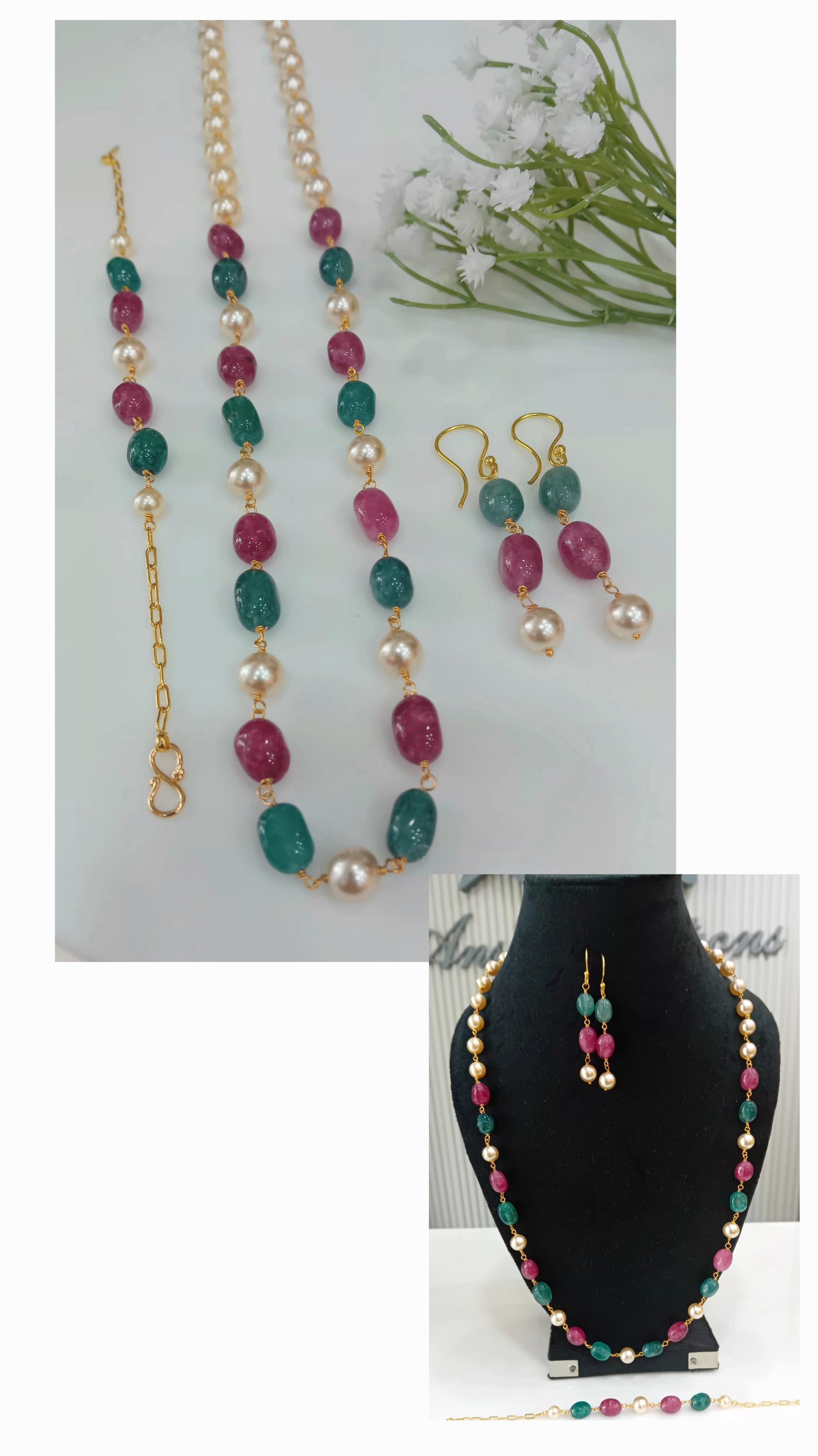 Beaded jewellery set