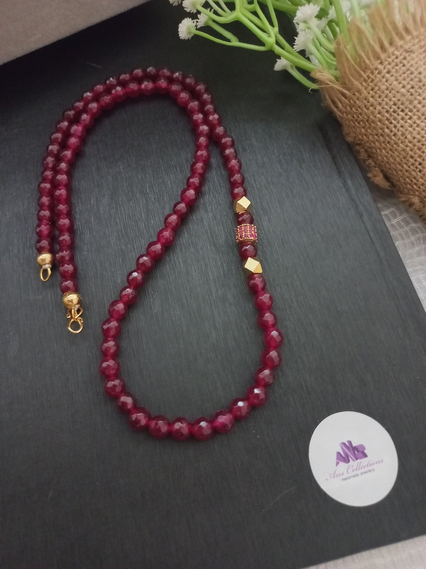 Stone beaded neckpiece -ANS02