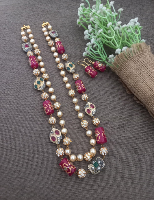 Jaipur style layered neckpiece