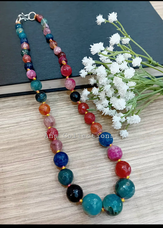 Onyx stone beaded neckpiece
