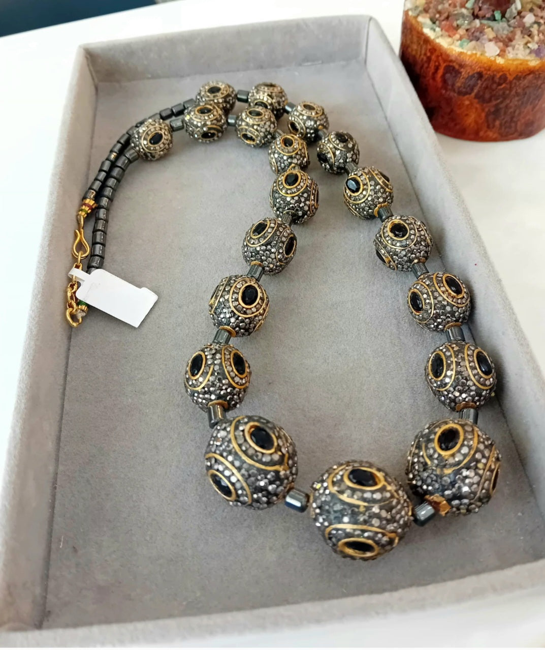 Hand-made big size beaded Neckpiece-